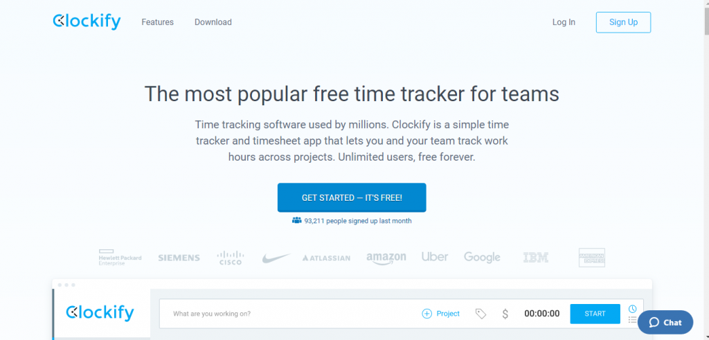 Clockify- alternatives of TMetric