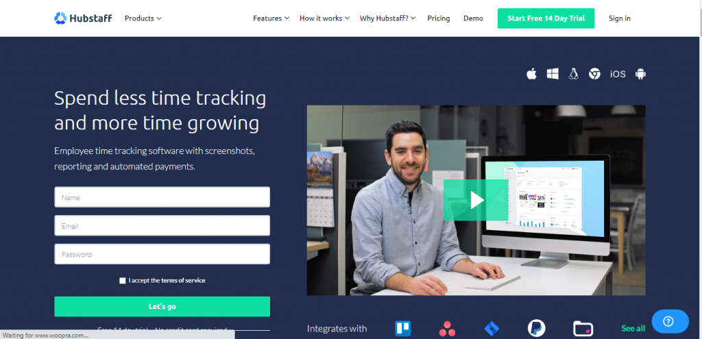 Hubstaff- employee monitoring software