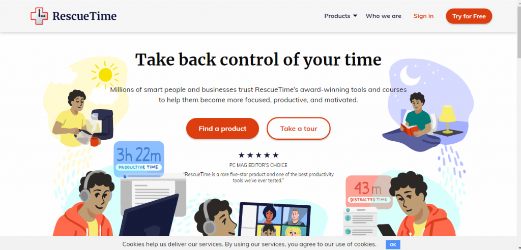 RescueTime- time tracking software