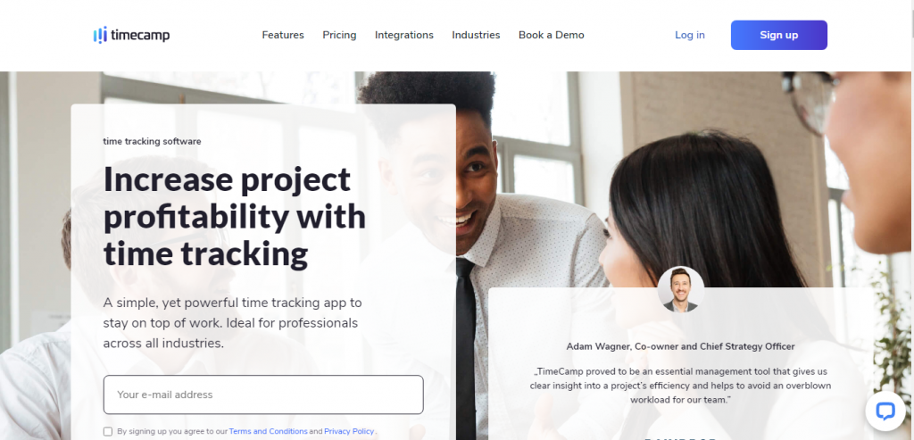 TimeCamp- alternatives of TSheets