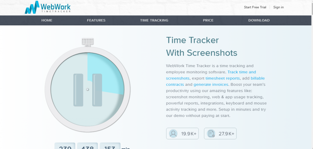 WebWork- time tracking software