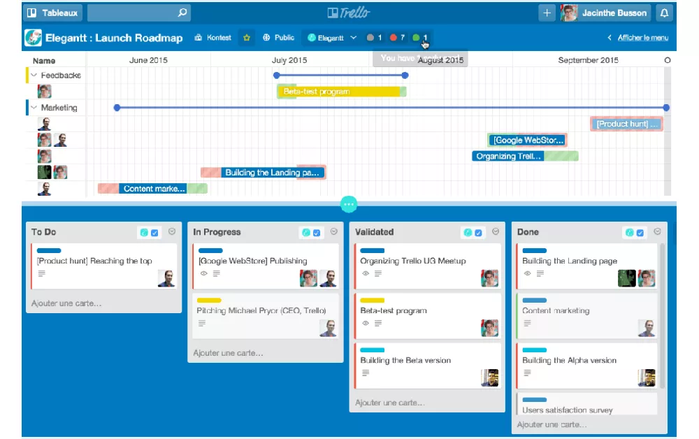 trello dashboard