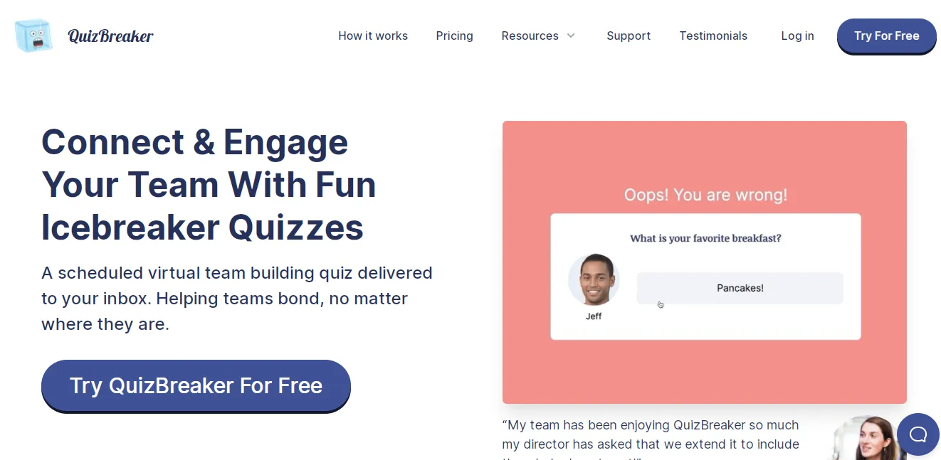 Online Team Building Games for Remote Teams- QuizBreaker