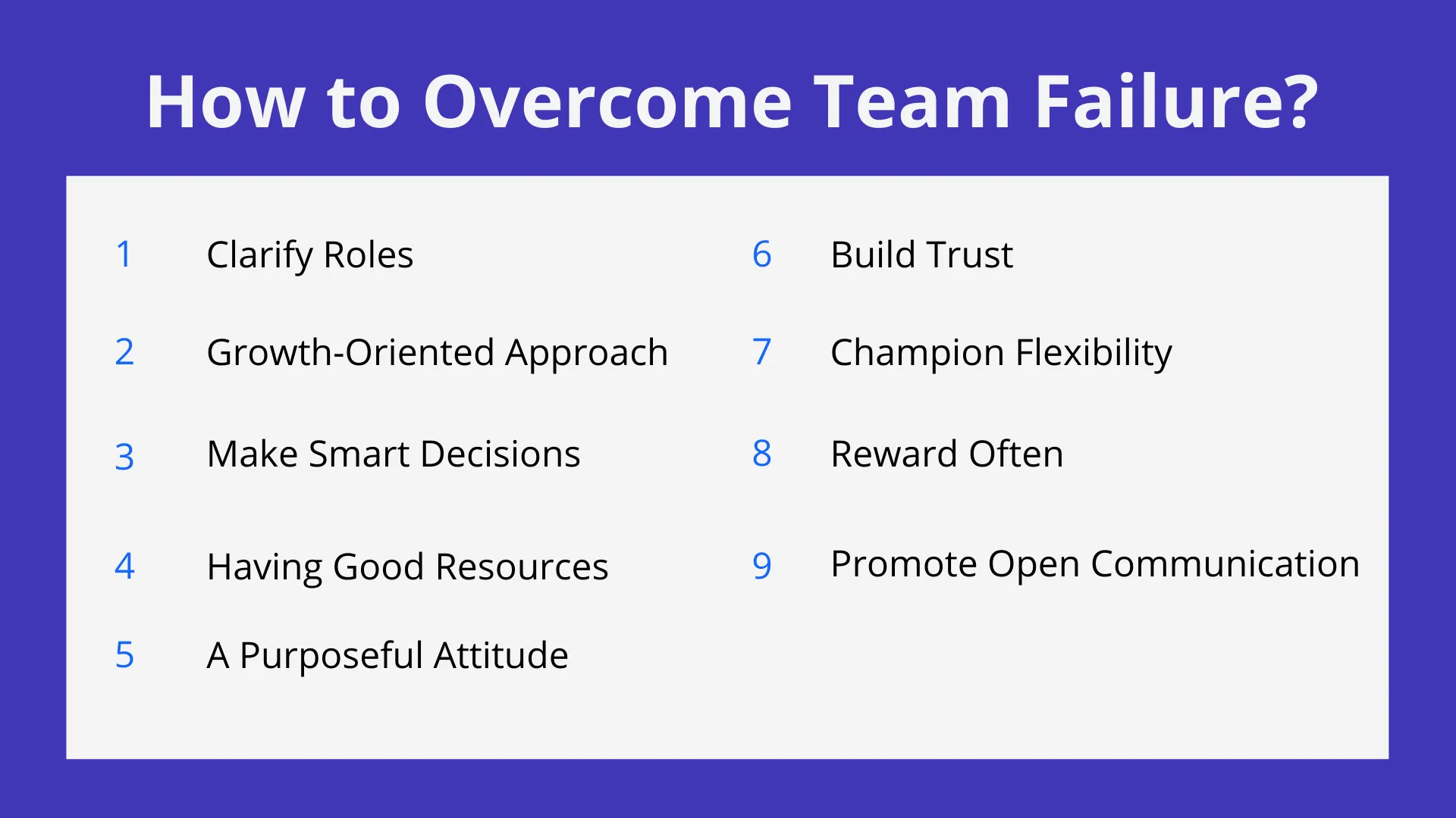 7 Reasons For Team Failure and How to Overcome It