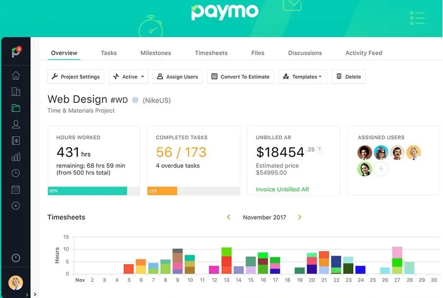 Paymo- project management tool