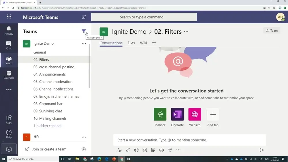 microsoft teams dashboard