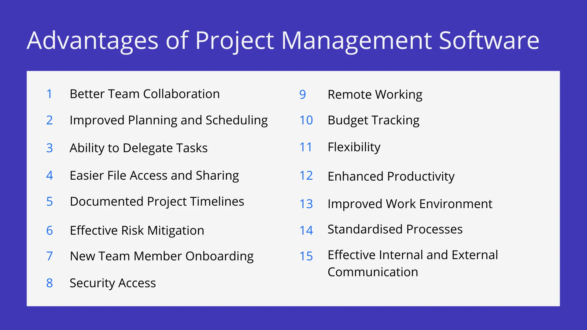 15 Major Advantages Of Using Project Management Software