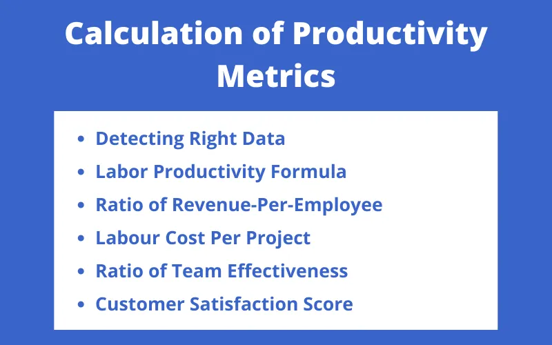 Calculation of Productivity Management Metrics