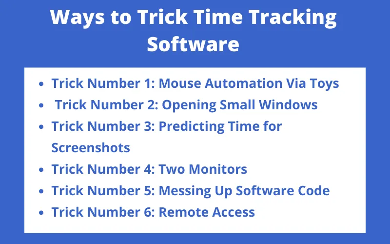 Ways to Trick Time Tracking Software