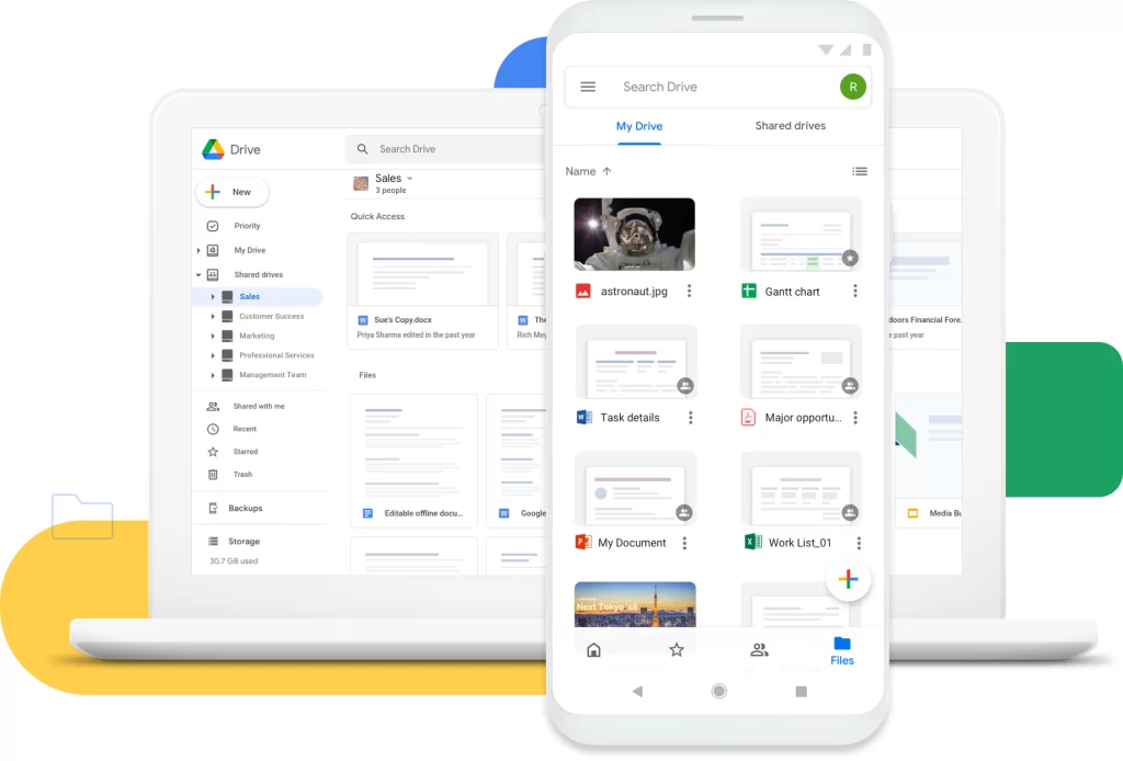 google drive dashboard