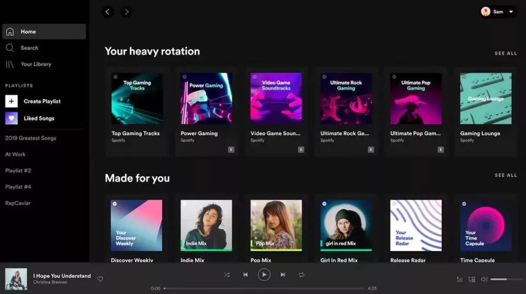 Spotify-Mental work tool