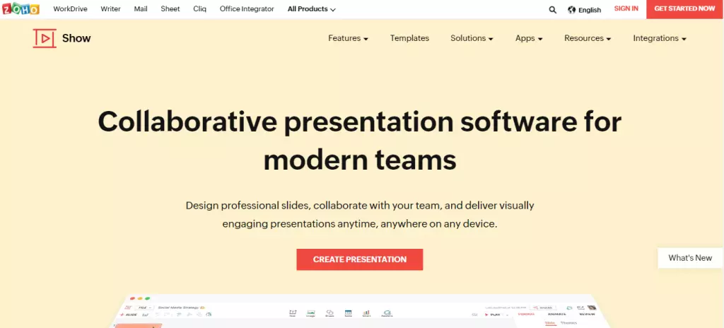 Zoho Show-Presentation software