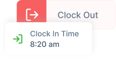 Efficiently clock in and out