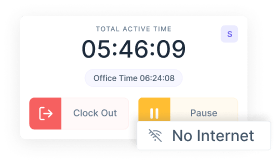 Offline time tracking